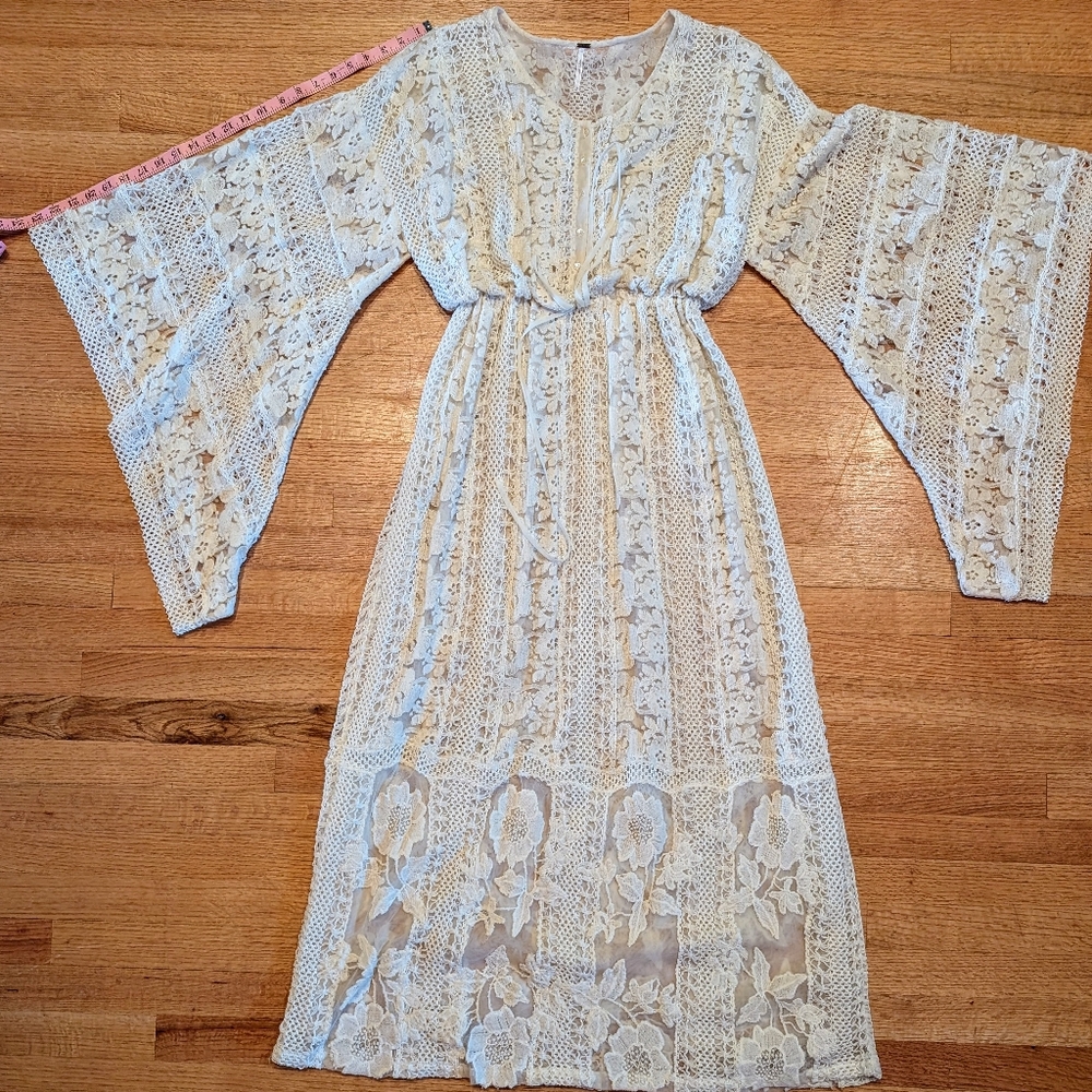 ✨RARE✨ NWOT Free People Vintage Lace Maxi Dress - Picture 13 of 16
